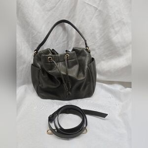 Banana Republic Olive Green Hobo Bag With Crossbody Strap